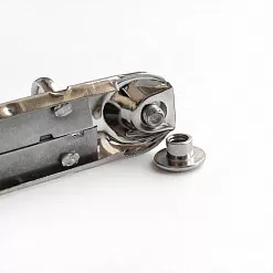 D-образный кольцевой механизм, 2 кольца, диаметр 40 мм, длина 13 см, цвет серебро