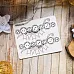 Чипборд "Детское. Пуговки на гирлянде", 8,5х3 см (Белый кот)