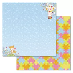 Набор бумаги 30,5х30,5 см "Детские приключения", 12 листов (ScrapMania)