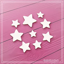 Чипборд "Звезды 2", 3 см (СкрапМагия)