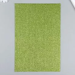 Отрез фетра А4 с глиттером "Ярко-зелёный", толщина 2 мм