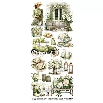 Бумага 13х28 см "Идиллия - 1. Лист для вырезания" (Fantasy)