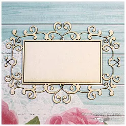 Украшение из чипборда "Рамка прямоугольная. Завитки 2" (GoldenHands) Украшение из чипборда "Рамка прямоугольная. Завитки 2" (GoldenHands)