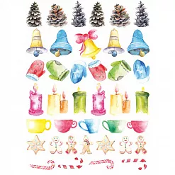 Скрап-карта А4 "Акварельная зима. Тепло" (ScrapMania)