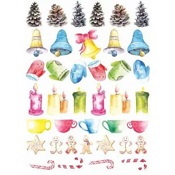 Скрап-карта А4 "Акварельная зима. Тепло" (ScrapMania)