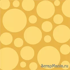 Бумага "Желтые круги на коричневом фоне" (Rayher)
