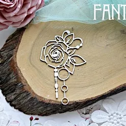 Украшение из чипборда "Роза 708" (Fantasy) Украшение из чипборда "Роза 708" (Fantasy)