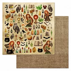 Набор бумаги 20х20 см "Ворожея", 12 листов (ScrapMania)