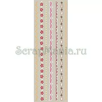 Натирки "Бордюры" розовые (SassaFras)