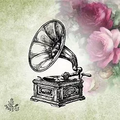 Штамп "Граммофон", 5х7 см (Креатив)