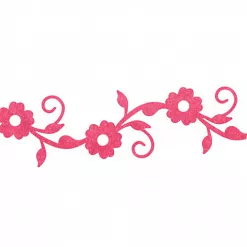 Лента из фетра "Цветочная лоза", неоново-розовая (Gamma)