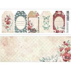 Лист с картинками 10х30 см "Багряный винтаж. Ярлыки" (ScrapMania) Лист с картинками 10х30 см "Багряный винтаж. Ярлыки" (ScrapMania)