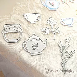 Нож "Усатый поваренок. Чайный сервиз" 6х3 см (ScrapMania)