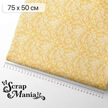 Отрез ткани 75х50 см "Сезон ромашек. Увлекательные истории" (ScrapMania)
