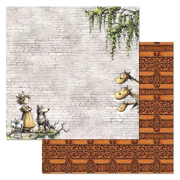 Бумага "Лукоморье. Царевна и Серый Волк" (ScrapMania)