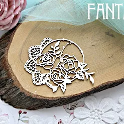 Украшение из чипборда "Розы в рамки 750" (Fantasy)