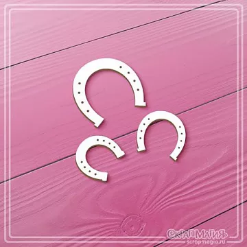 Чипборд "Подковы", 3,7х3,7 см (СкрапМагия)
