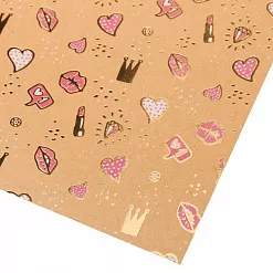 Бумага крафт 20х20 см с фольгированием "Дари счастье" (АртУзор)