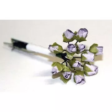 Букетик маленьких роз с полуоткрытым бутоном "Сиреневые" (Рукоделие)