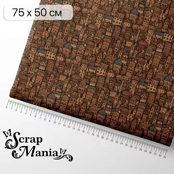 Отрез ткани 75х50 см "Лукоморье. Сказочный город" (ScrapMania)