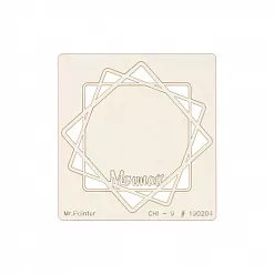 Украшение из чипборда "Рамка. Цветочный атлас. Мак" (Mr.Painter)