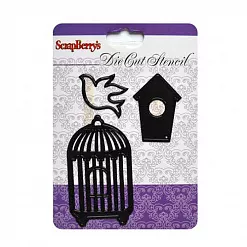 Форма-трафарет для вырубки "Птичка" (ScrapBerry's)