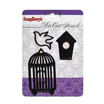 Форма-трафарет для вырубки "Птичка" (ScrapBerry's)