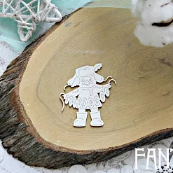 Украшение из чипборда "Свинка с баранками 655" (Fantasy) Украшение из чипборда "Свинка с баранками 655" (Fantasy)