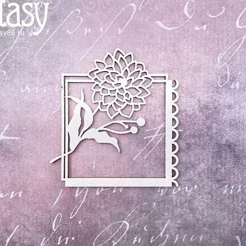 Чипборд "Вдали. Композиция в цветах 2819", 8,3х7,9 см (Fantasy)