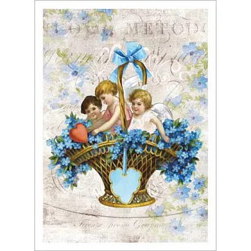 Тканевая карточка мини "Утренняя прохлада. Корзинка счастья" (ScrapMania)
