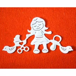 Нож для вырубки "Бордюр, детский. Девочки" (Scrapman)