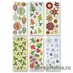 Наклейки трехмерные "Новогодние мотивы" (Folia)