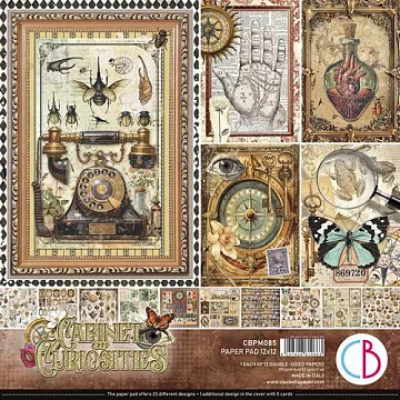 Набор бумаги 30х30 см "Cabinet of curiosities", 12 листов (Ciao Bella)