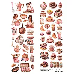 Лист с картинками 10х30 см "Кондитерская" (ScrapMania)