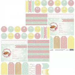 Бумага 30х30 см "Лесные истории. Девочка. Теги" (Scrapodelie)