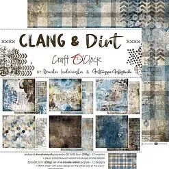Набор бумаги 30х30 см "Clang & dirt", 6 листов (CraftO'Clock)