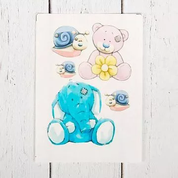 Набор термонаклеек 7х10 см "Зверюшки"