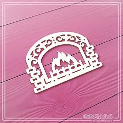 Чипборд "Камин", 5,5х3,8 см (СкрапМагия)