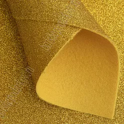 Отрез фетра А4 с глиттером "Золотой", 2 мм 