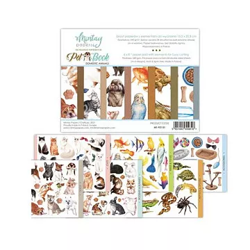 Набор бумаги 15х20 см "Pet Book. Для вырезания", 24 листа (Mintay)