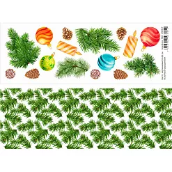 Лист с картинками 10х30 см "Елочные украшения" (ScrapMania)