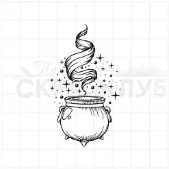 Штамп "Котелок заклинаний", 4х6,5 см (Скрапклуб)