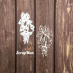 Нож "Веточка фуксии", 4,6х8,5 см (Scrapman)