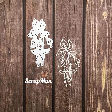Нож "Веточка фуксии", 4,6х8,5 см (Scrapman)