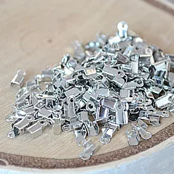 Набор зажимов для шнура, цвет серебро