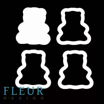 Украшение из чипборда "Заготовка для шейкера. Мишка" (Fleur-design)