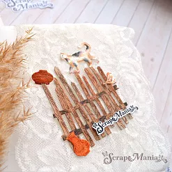 Нож "Русские сказки. Деревенский кот", 7х7,8 см (ScrapMania)