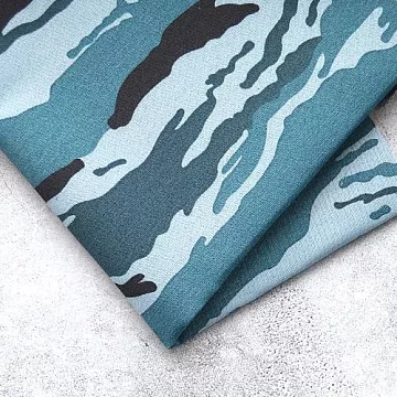 Отрез ткани 73х50 см "Камуфляж синий" (КМФ)