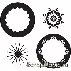 Набор из 4х штампов для создания фона "Необыкновенный фон" (Скрапклуб)
