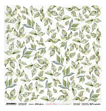 Бумага "Amidst The Roses Leaves 1" (ScrapAndMe)